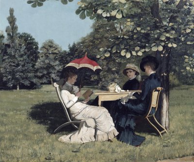 Mulheres ao redor da mesa de jardim de Andrea Gram