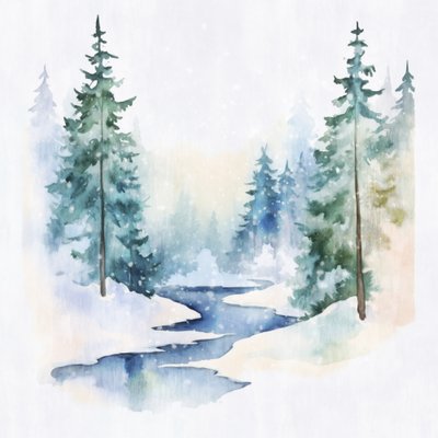 Floresta tranquila no inverno de Andrea Haase
