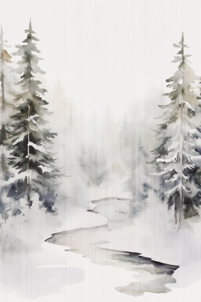 Riacho da Floresta Nevada de Andrea Haase