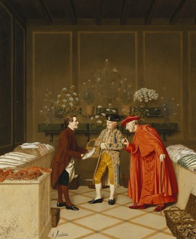 Vendedor de peixes; O vendedor de peixes, de Andrea Landini