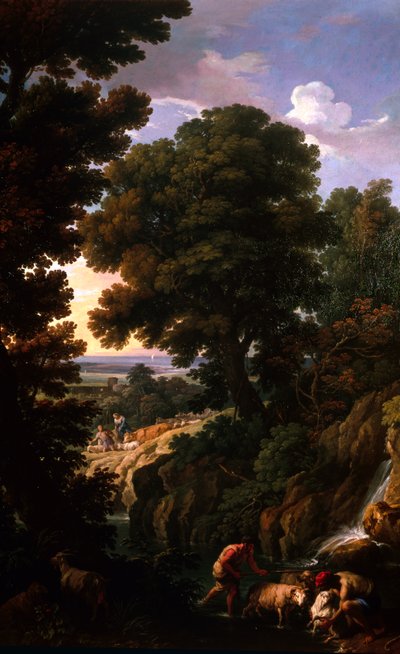 A Landscape with Shepherds, c.1730 (óleo sobre tela) de Andrea Locatelli