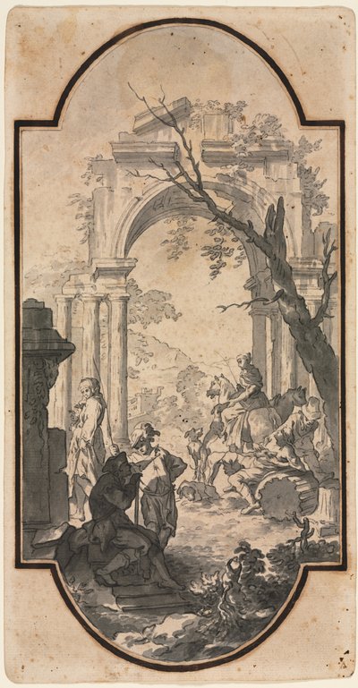 Arco do Triunfo e Figuras, primeiro semestre de 1700. de Andrea Locatelli