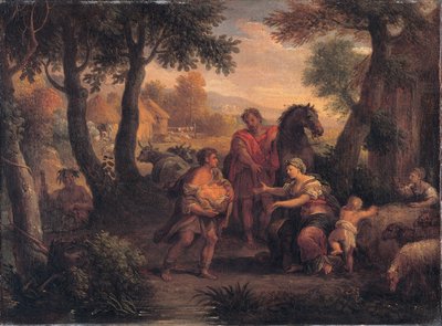 Descoberta de Rômulo e Remo, c. 1720-1740 de Andrea Lucatelli