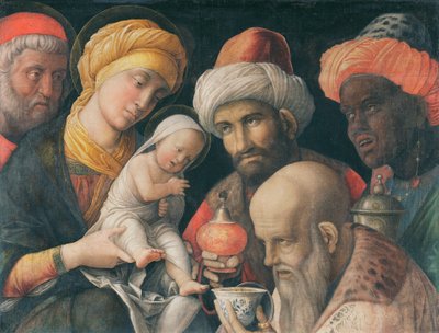 Adoração dos Magos, c.1495-1505 (Cinomose em linho) de Andrea Mantegna