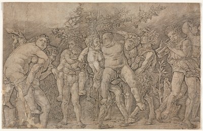 Bacanal com Silenus. de Andrea Mantegna