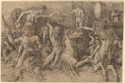 Batalha dos Deuses do Mar [metade esquerda] de Andrea Mantegna
