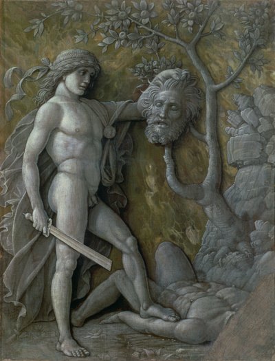 David com a cabeça de Golias, c.1490-95 de Andrea Mantegna