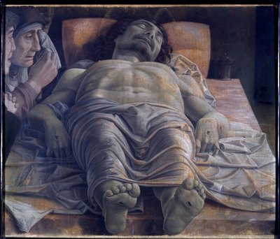 Lamentação sobre o Cristo morto, c.1483 (tempera sobre tela) de Andrea Mantegna