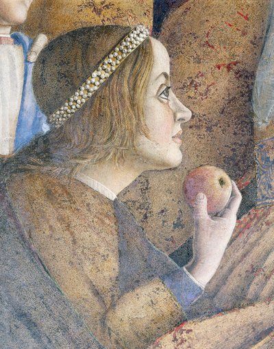 Paola Gonzaga, detalhe do Meeting Wall de Andrea Mantegna