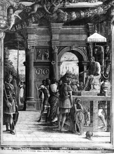 São Tiago, o Grande, levado perante o Rei Herodes Agripa (detalhe) de Andrea Mantegna