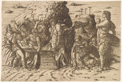 O sepultamento, c. 1470 1475. de Andrea Mantegna