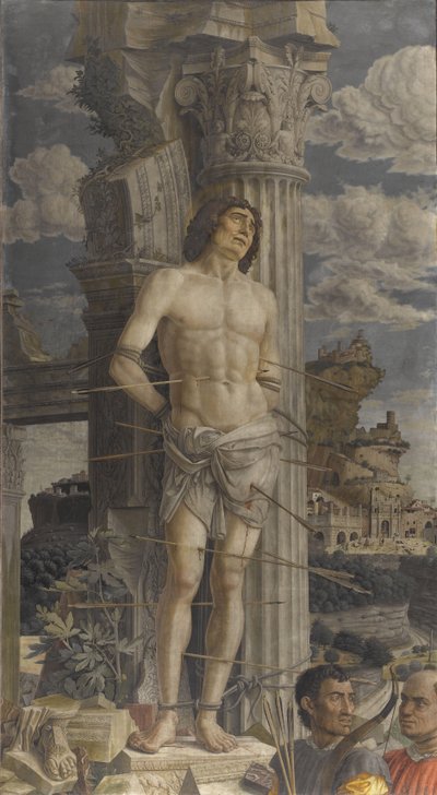 O martírio de São Sebastião de Andrea Mantegna