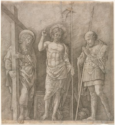 O Cristo Ressuscitado entre Santo André e Longino de Andrea Mantegna