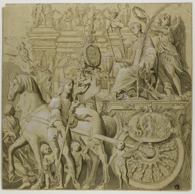 Triunfos de Júlio César: Tela No. IX de Andrea Mantegna
