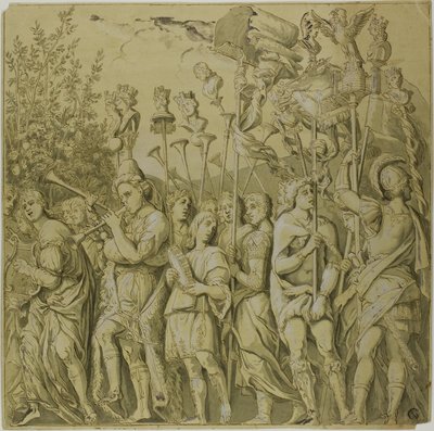 Triunfos de Júlio César: Tela No. VII de Andrea Mantegna