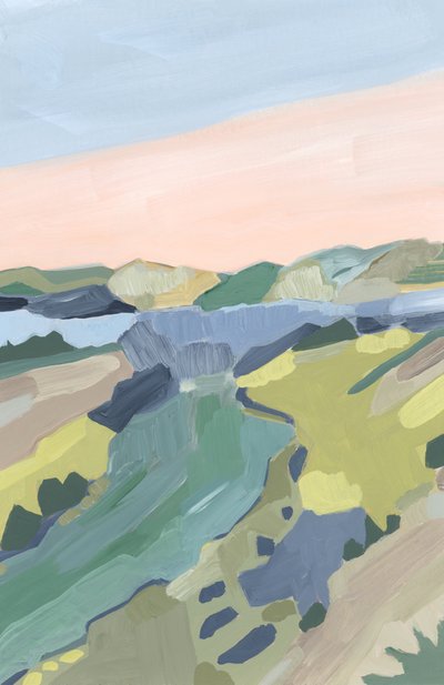 Sinfonia do deserto, 2024 (acrílico sobre papel) de Andrea Mejia
