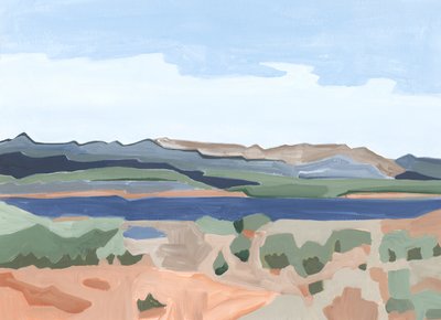 Vale Sagrado, 2023 (acrílico sobre papel) de Andrea Mejia