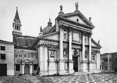 Vista da fachada da igreja, 1566-80 de Andrea Palladio