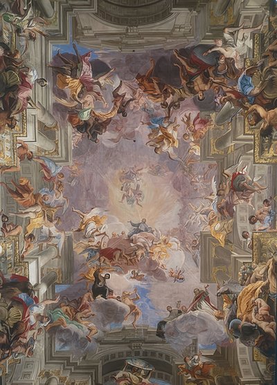 Santo Inácio em glória. 1691-1694 de Andrea Pozzo