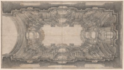Arquitetura ilusionista para a abóbada de San Ignazio de Andrea Pozzo