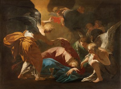Milão, Igreja de San Francesco da Paola, Andrea Pozzo, Os Anjos apoiam Jesus no Jardim do Getsêmani de Andrea Pozzo