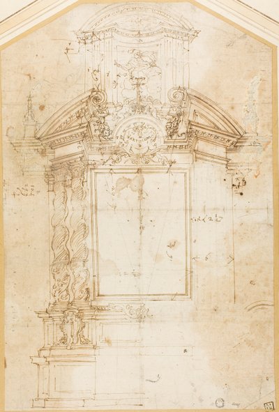 Esboço de um altar de São Bartolomeu de Andrea Pozzo