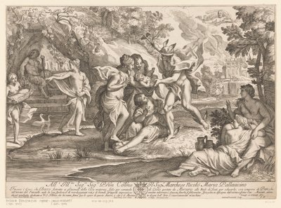 Mercúrio dá Baco às Ninfas de Nisa de Andrea Procaccini