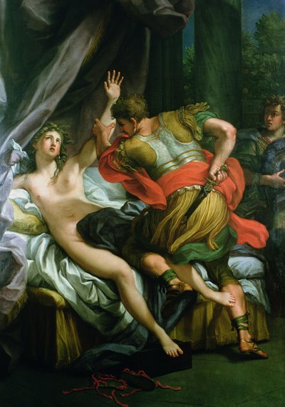 Tarquinius e Lucretia (óleo sobre tela) de Andrea Procaccini
