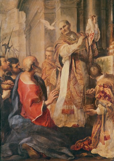 São Gregório Magno (c.540-604) de Andrea Sacchi