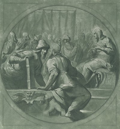 Cristo confundindo os médicos, 1750-70. de Andrea Scacciati