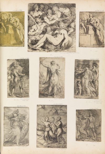 Bellona e outras figuras mitológicas, ca. 1540. de Andrea Schiavone