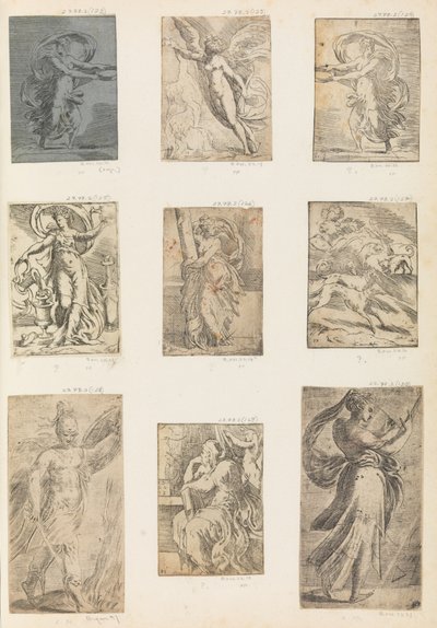 Marte e outras figuras mitológicas, ca. 1536-38. de Andrea Schiavone