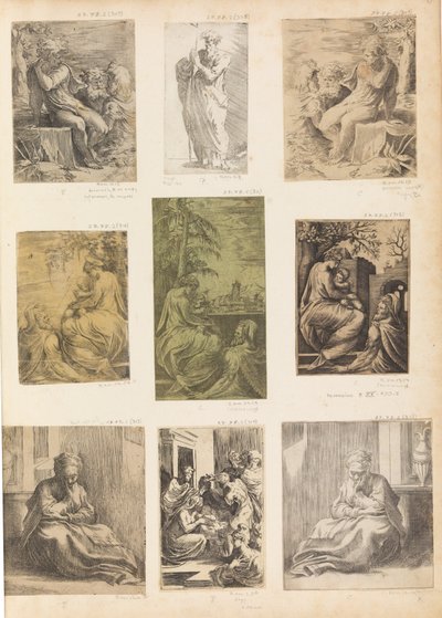 A Sagrada Família, c. 1538-42. de Andrea Schiavone