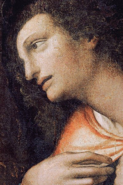 Abadia (Abadia de Tongerlo). Pintura. A Última Ceia. 1506-1507. Pormenor (pintura) de Andrea Solario