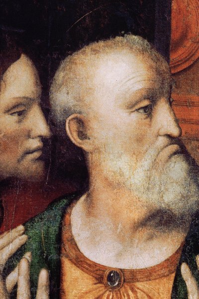 Abadia (Abadia de Tongerlo). Pintura. A Última Ceia. 1506-1507. Pormenor (pintura) de Andrea Solario