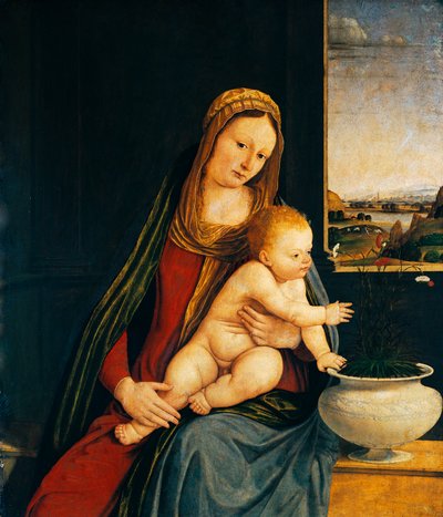 Madonna e Criança ou Madonna dos Cravos de Andrea Solario