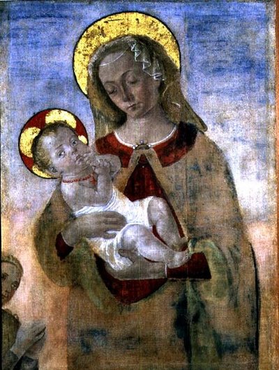 Madonna e Criança de Andrea del (school of) Verrocchio
