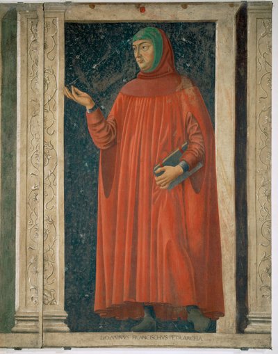 Francesco Petrarca, filósofo e humanista (pintura sobre tela) de Andrea del Castagno