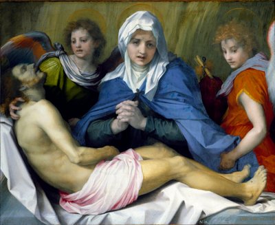 Lamentação sobre o Cristo Morto Pintura de Andrea d