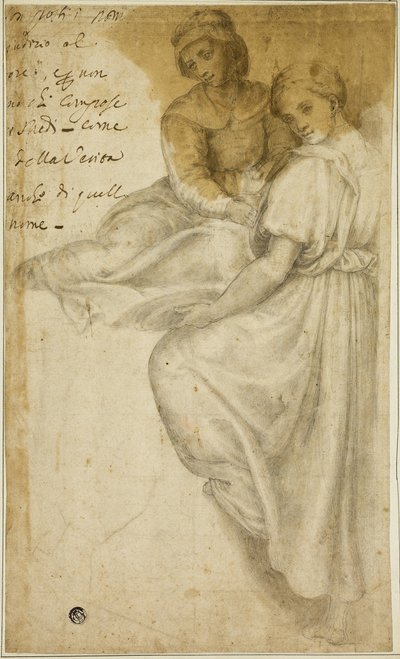 Santa Ana e Mulher em Pé com Salver de Andrea del Sarto