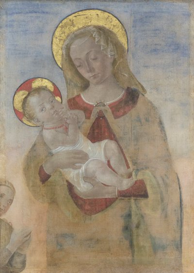 Madona com criança e a rezar, c.1470-80 (óleo sobre tela) de Andrea del Verrocchio