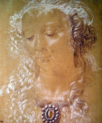 Portrait of Isabella dEste (pastel e crayon) de Andrea del Verrocchio