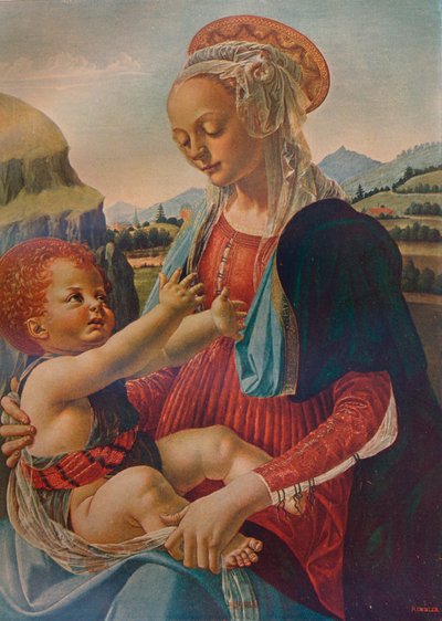 Virgem e Criança, c1470, 1911 de Andrea del Verrocchio