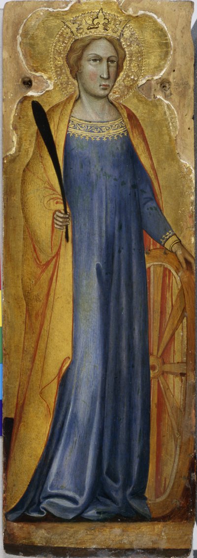 St. Katharine, c.1400 (têmpera sobre madeira de choupo) de Andrea di Bartolo