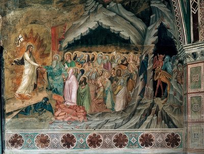 Descida de Cristo ao limbo. Aprox. 1367-1369 de Andrea di Bonaiuto