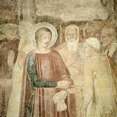 Detalhe de São Ranieri na Terra Santa, meados do século XIV de Andrea di Bonaiuto
