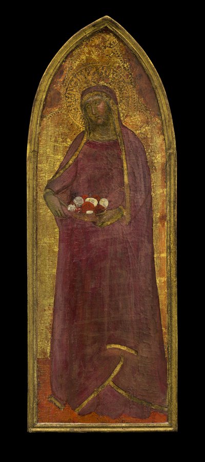 Santa Isabel da Hungria, c.1365 (tempera e folha de ouro na madeira) de Andrea di Bonaiuto fl.1343 77 Andrea di Bonaiuto fl.1343 77