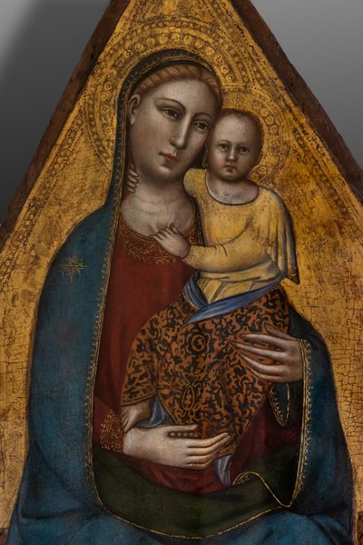 A Madona Entronizada e o Menino Jesus de Andrea di Cione (attr.to) Orcagna