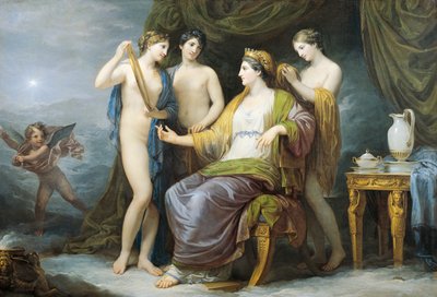 Banho de Juno ou Juno vestido por Graces, por Andrea Appiani (1754-1817), óleo sobre tela de Andrea the Elder Appiani