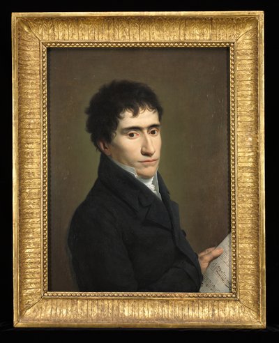 Retrato de um músico, c.1800 (óleo sobre madeira) de Andrea the Elder Appiani